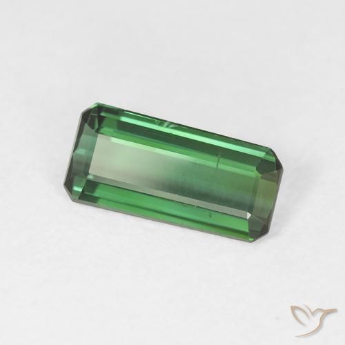 Tormalina Verde naturale da 1.40 ct, Ottagonale / Taglio smeraldo, VVS-VS
