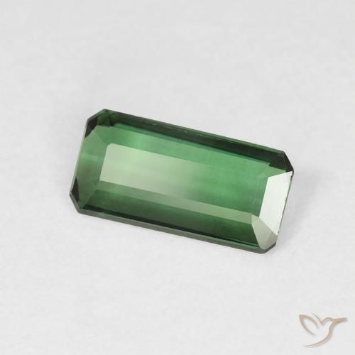 Tormalina Verde naturale da 0.95 ct, Ottagonale / Taglio smeraldo, VVS