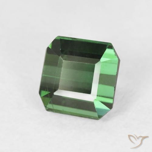 Tormalina Verde scuro naturale da 1.03 ct, Ottagonale / Taglio smeraldo, VVS