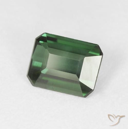 Tormalina Verde marroncino naturale da 1.51 ct, Ottagonale / Taglio smeraldo, VVS-VS
