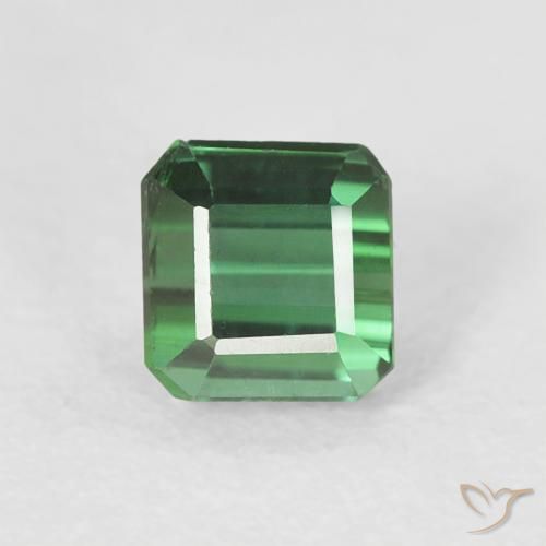 0.57ct Naturale Verde Tormalina, Taglio smeraldo, VS