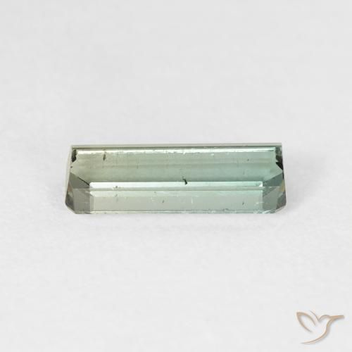 Tormalina Verde bosco pallido naturale da 1.34 ct, Ottagonale / Taglio smeraldo, VS
