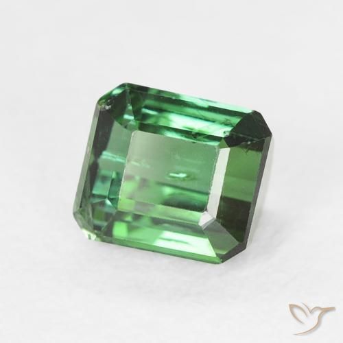 Tormalina Verde Pino naturale da 0.92 ct, Ottagonale / Taglio smeraldo, VS