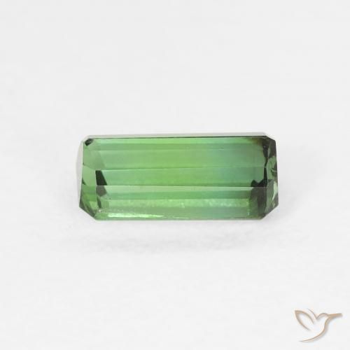 Tormalina Verde medio naturale da 0.77 ct, Ottagonale / Taglio smeraldo, VS