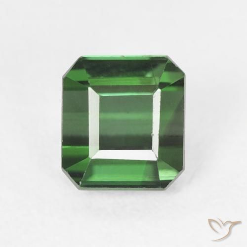 0.95ct Naturale Verde intenso Tormalina, Taglio smeraldo, VVS