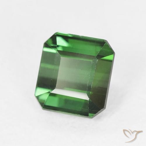 Tormalina Verde intenso naturale da 0.95 ct, Ottagonale / Taglio smeraldo, VVS