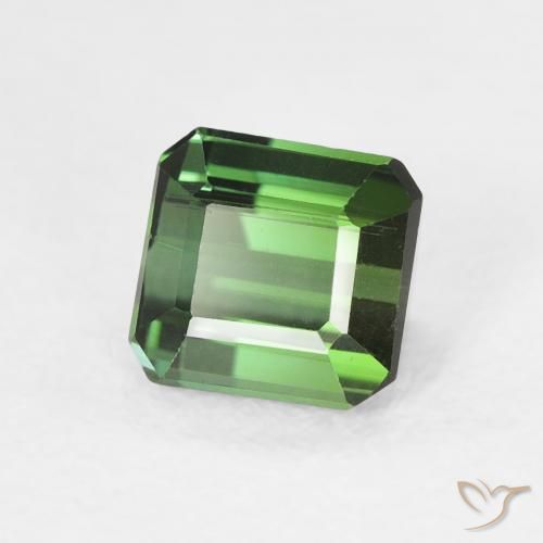 Tormalina Medium Dark-Green naturale da 1.00 ct, Ottagonale / Taglio smeraldo, VVS-VS