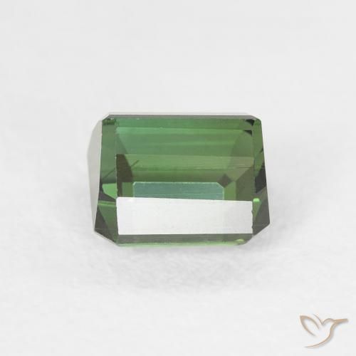 Tormalina Medium Dark-Green naturale da 1.00 ct, Ottagonale / Taglio smeraldo, VVS-VS