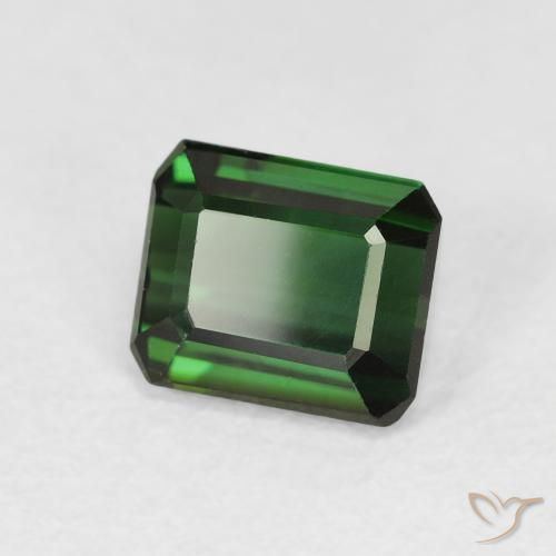 Tormalina Verde foresta naturale da 1.18 ct, Ottagonale / Taglio smeraldo, VVS-VS