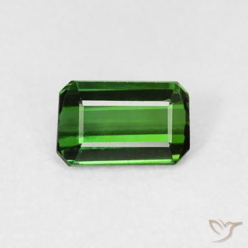 0.56ct Naturale Medium Dark-Green Tormalina, Taglio smeraldo, VVS-VS