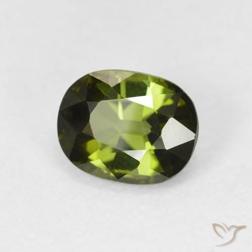Tormalina Alghe Verdi naturale da 1.23 ct, Ovale, VS