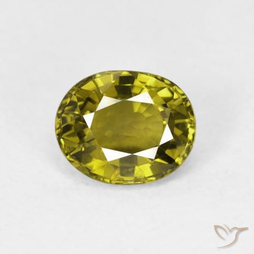 1.19ct Naturale Verde caldo Tormalina, Ovale, VS
