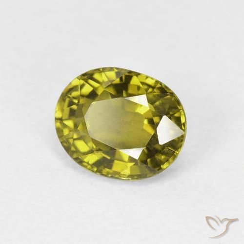 Tormalina Verde caldo naturale da 1.19 ct, Ovale, VS