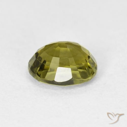 Tormalina Verde caldo naturale da 1.19 ct, Ovale, VS