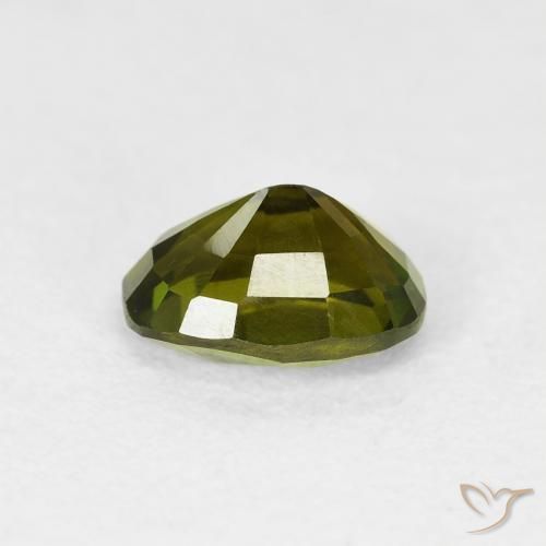 Tormalina Verde medio naturale da 1.08 ct, Ovale, VVS-VS
