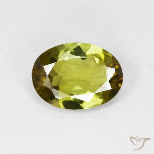 1.03ct Naturale Caldo terroso verde Tormalina, Ovale, VVS-VS