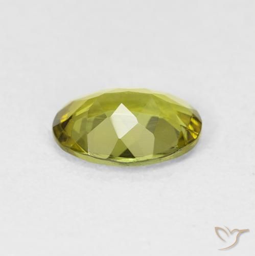 Tormalina Caldo terroso verde naturale da 1.03 ct, Ovale, VVS-VS