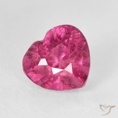 Tormalina Magenta intenso naturale da 1.74 ct, Cuore, VS