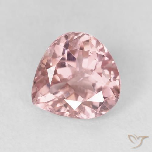 1.48ct Naturale Rosa chiaro Tormalina, Forma a pera, VS