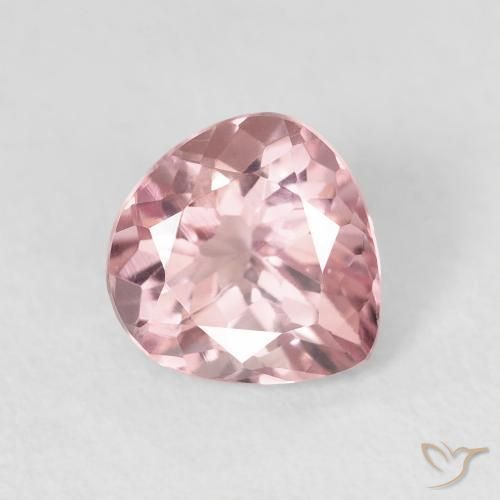 Tormalina Rosa chiaro naturale da 1.08 ct, Forma a pera, VVS-VS