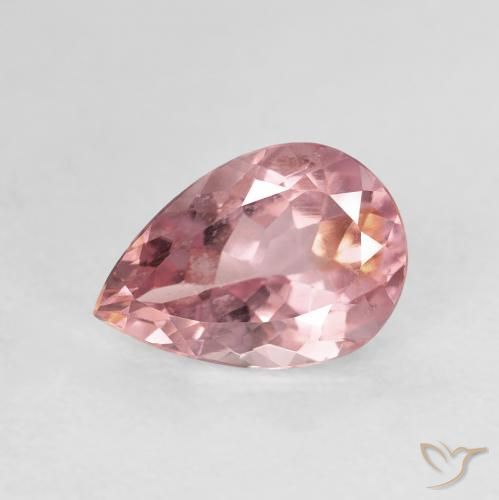 1.38ct Naturale Rosa shocking chiaro Tormalina, Forma a pera, VVS-VS
