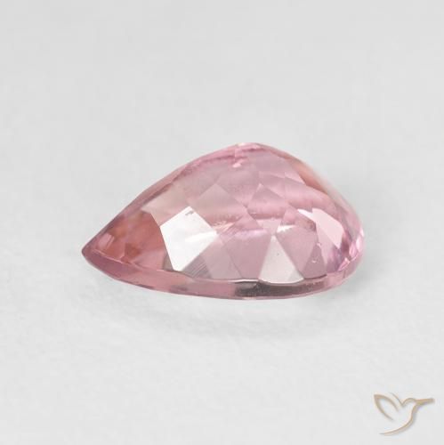 Tormalina Rosa shocking chiaro naturale da 1.38 ct, Forma a pera, VVS-VS