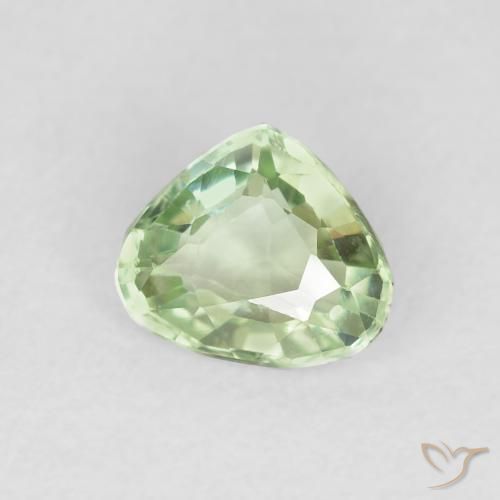 Tormalina Verde salvia molto chiaro naturale da 0.94 ct, Taglio trillion, VS