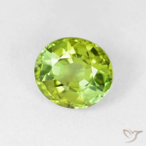 Tormalina Verde chiaro e vivace naturale da 1.65 ct, Ovale, VVS-VS