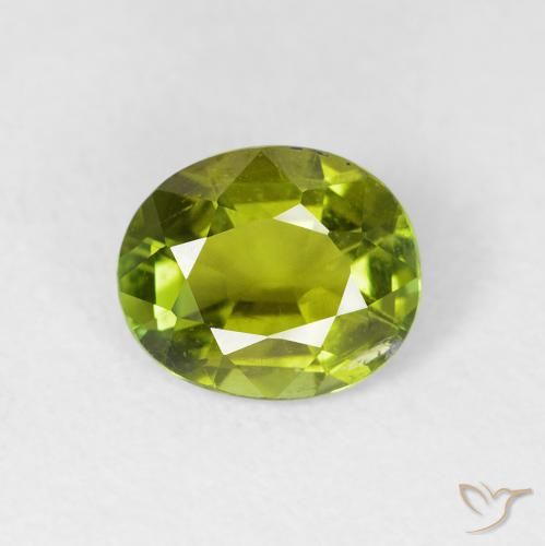 1.43ct Naturale Verde acceso Tormalina, Ovale, VS