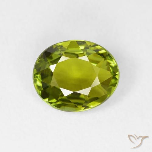 1.65ct Naturale Verde scuro Tormalina, Ovale, VVS