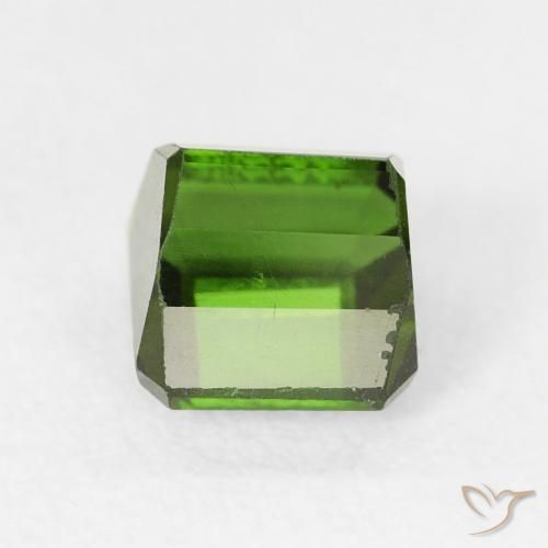 Tormalina Verde scuro naturale da 1.28 ct, Ottagonale / Taglio smeraldo, VS