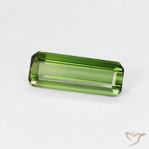 Tormalina Verde medio naturale da 0.69 ct, Ottagonale / Taglio smeraldo, VVS-VS