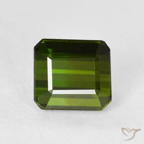 1.47ct Naturale Verde scuro Tormalina, Taglio smeraldo, VVS