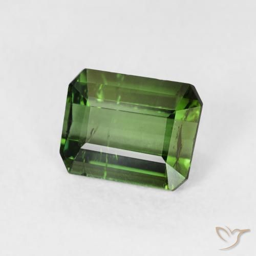 Tormalina Medium Dark-Green naturale da 1.08 ct, Ottagonale / Taglio smeraldo, VS-SI