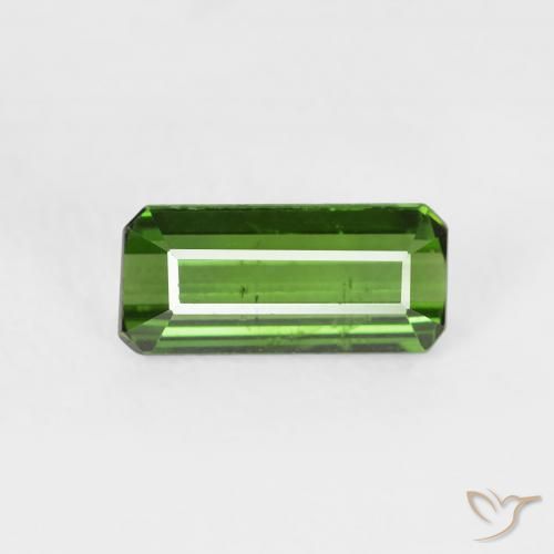 0.73ct Naturale Verde foresta Tormalina, Taglio smeraldo, VS