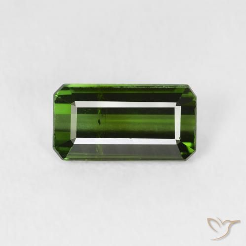 0.98ct Naturale Verde scuro Tormalina, Taglio smeraldo, VS-SI