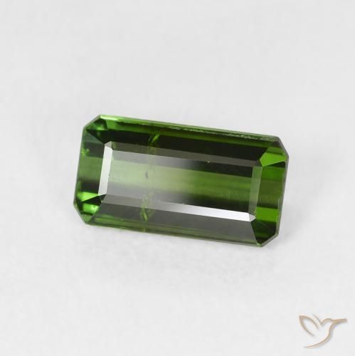Tormalina Verde scuro naturale da 0.98 ct, Ottagonale / Taglio smeraldo, VS-SI