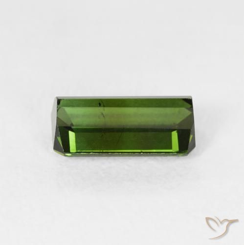 Tormalina Verde scuro naturale da 0.98 ct, Ottagonale / Taglio smeraldo, VS-SI