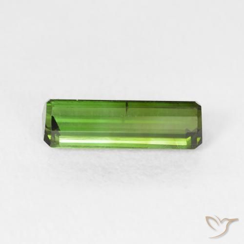 Tormalina Verde scuro naturale da 1.12 ct, Ottagonale / Taglio smeraldo, VS-SI