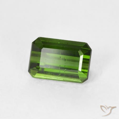 Tormalina Verde scuro naturale da 0.60 ct, Ottagonale / Taglio smeraldo, VS