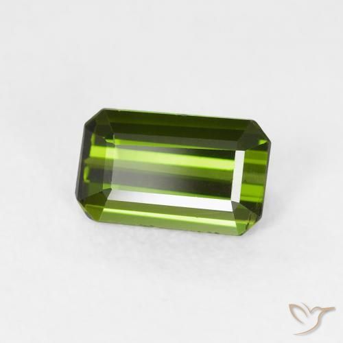 Tormalina Verde foresta naturale da 0.72 ct, Ottagonale / Taglio smeraldo, VS