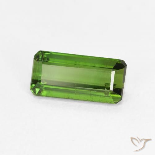 Tormalina Verde scuro naturale da 1.08 ct, Ottagonale / Taglio smeraldo, VS