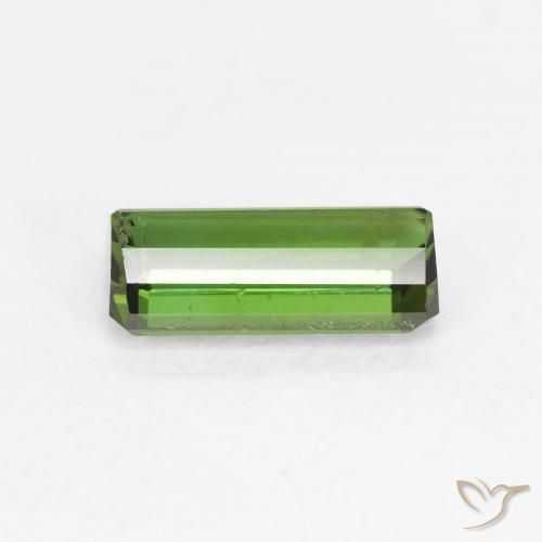 Tormalina Verde scuro naturale da 1.08 ct, Ottagonale / Taglio smeraldo, VS