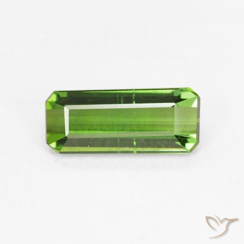 0.73ct Naturale Verde foresta Tormalina, Taglio smeraldo, VS