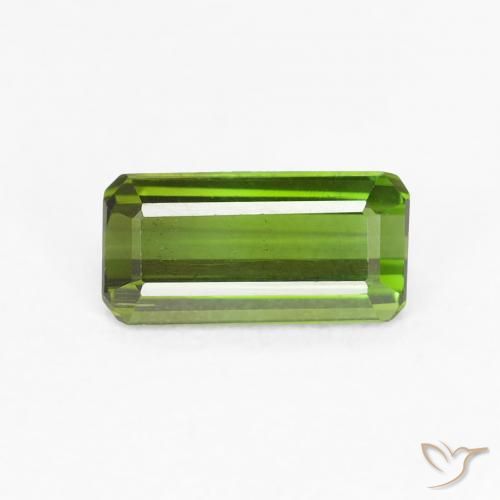 0.59ct Naturale Verde caldo Tormalina, Taglio smeraldo, VVS-VS