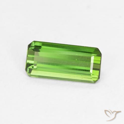 Tormalina Verde scuro naturale da 0.89 ct, Ottagonale / Taglio smeraldo, VVS-VS