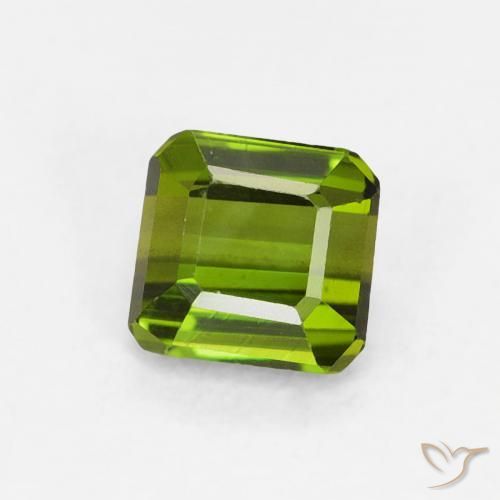 Tormalina Verde medio naturale da 0.52 ct, Ottagonale / Taglio smeraldo, VVS-VS