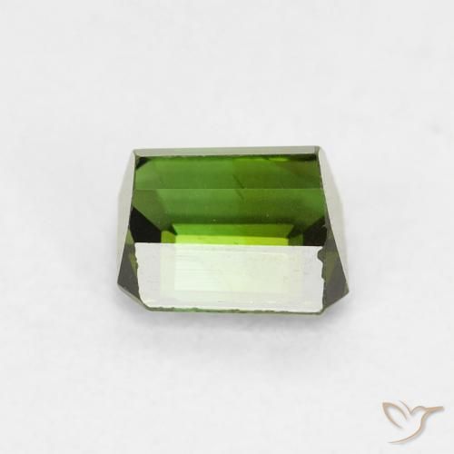 Tormalina Verde scuro naturale da 0.61 ct, Ottagonale / Taglio smeraldo, VVS-VS