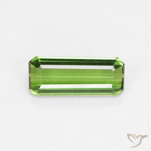 0.98ct Naturale Verde foresta Tormalina, Taglio smeraldo, VVS-VS