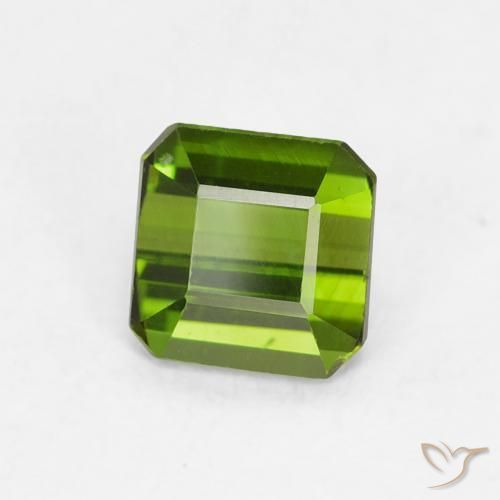 Tormalina Verde foresta naturale da 0.62 ct, Ottagonale / Taglio smeraldo, VVS